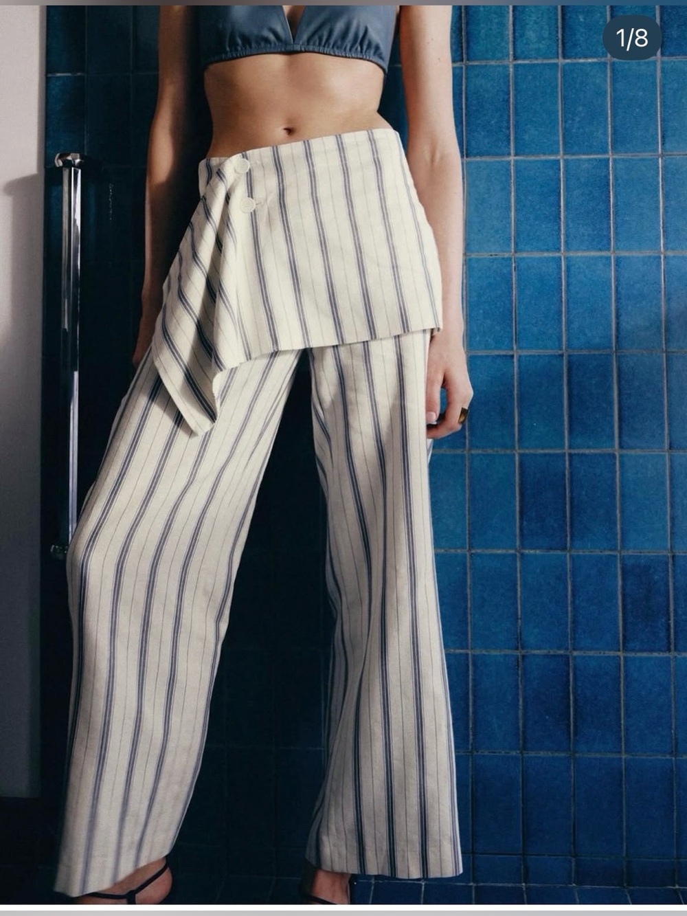 Zara linen blend pants size L